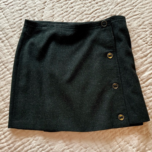 PRANA Mini-Skirt Black Wool Blend Size 8 Excellent Pre-Owned Condition - Picture 6 of 9